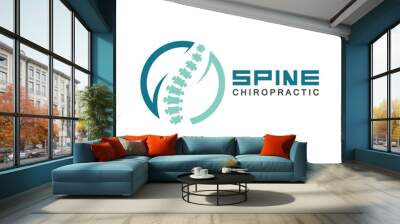 Spine logo vector illustration design template Wall mural