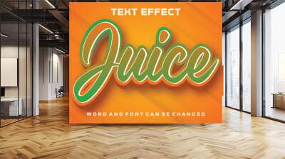 Juice editable text effect Wall mural