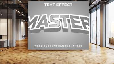 Master editable text effect Wall mural