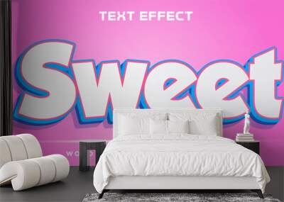 Sweet editable text effect Wall mural