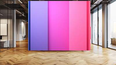 Colorful gradient stripes on smooth background Wall mural