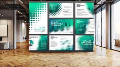 Business powerpoint presentation templates set. Use for keynote presentation background, brochure design, website slider, landing page design, annual report, company profile. facebook banner. Wall mural