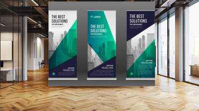 Construction roll up banner design templates set Wall mural