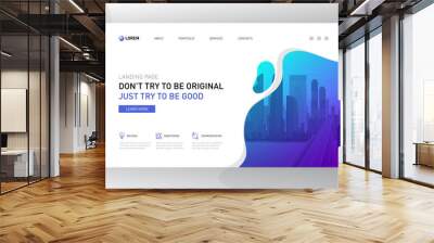 Landing page template for business Wall mural