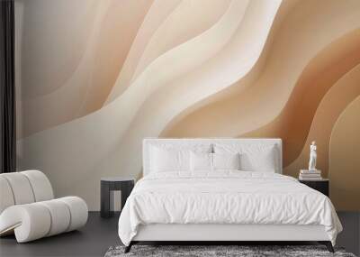 Abstract Background, gradient blurs in neutral palette with shades of beige transitioning to ivory, creating a sophisticated and calming atmosphere that feels timeless and elegant. Wall mural