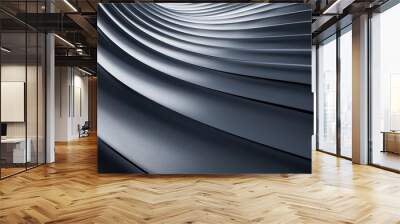 Abstract background with a gradient effect transitioning smoothly from light to dark shades of gray along the length of the geometric stripes  Wall mural