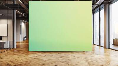 Close-up view of a gradient from chartreuse green to mint green. Wall mural