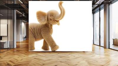 cute funny cartoon stuff elephant isolated on white background Wall mural