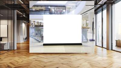 Blank billboard with copy space for your text message or content in shopping mall and luxury clothing derpartment store for background Wall mural