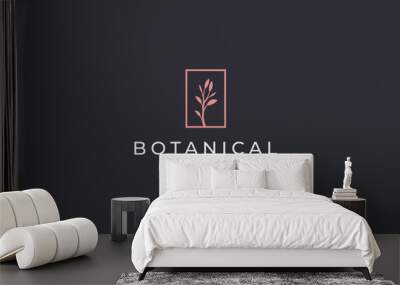 abstract flower logo design Wall mural