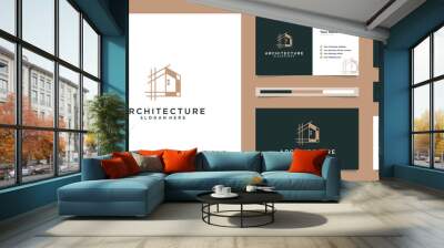 building architecture logo design inspiration Wall mural