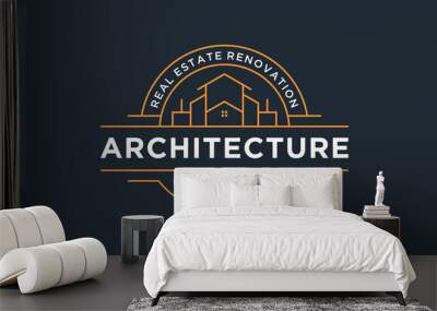 Set of building architecture emblem collection, real estate logo design symbols for your branding, company and business. Wall mural