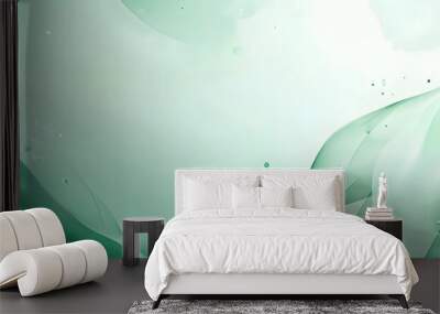 Abstract Green and White Swirling Pattern with Subtle Specks Wall mural