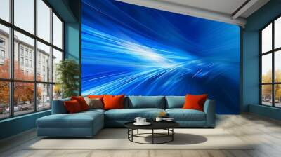 blue sun burst background Wall mural