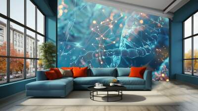 DNA technology background Wall mural