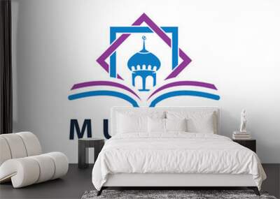 muslim learning logo icon Wall mural