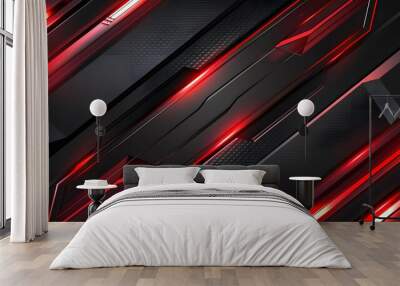 red and black background Wall mural