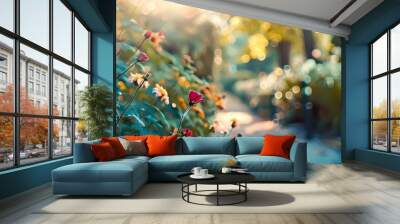 spring autumn with bokeh backdrop Wall mural