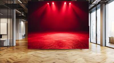 stage with red light Wall mural