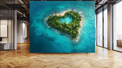 top view beautiful love island Wall mural