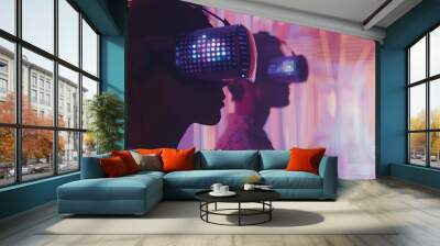 two people using Vr glasses Wall mural