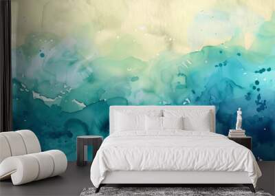 watercolor underwater concept Wall mural