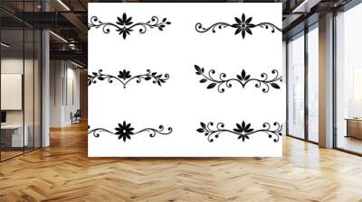 Decorative divider Element, Text separator decorative divider book typography ornament design elements vector Wall mural