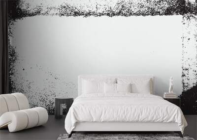 grunge paint roller frame. black textured background Wall mural