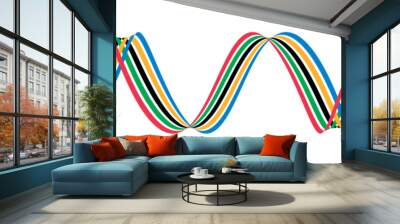 olympics games colors ribbon. vector design element Wall mural