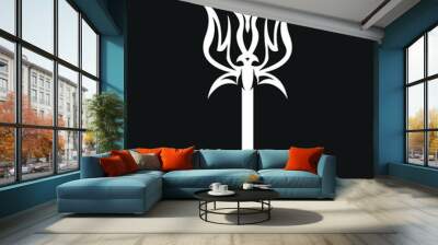 trishul graphic trendy design with black background. Wall mural