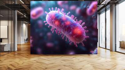 bacteria cell ,Pathogen cell , Virus, microscope Wall mural