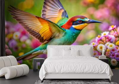 European Bee-eater, The Aerial Acrobat bird Wall mural