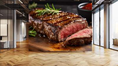 new york striploin steak Wall mural