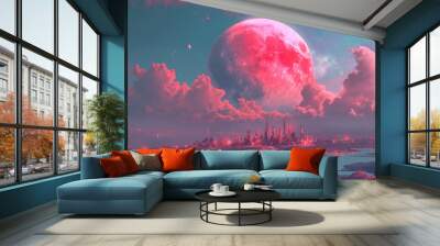 Sci-fi background  Wall mural