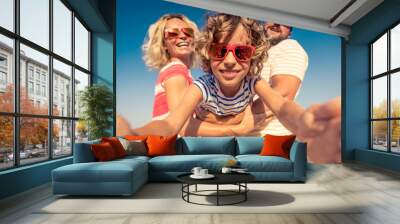 Family Summer Vacation Beach Sea Wall mural