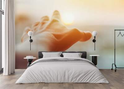 hand reaches for the sun Wall mural