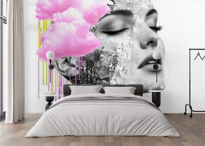 Dreamy Surreal Portrait Art Wall mural