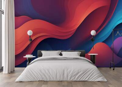 red blue background 2 Wall mural