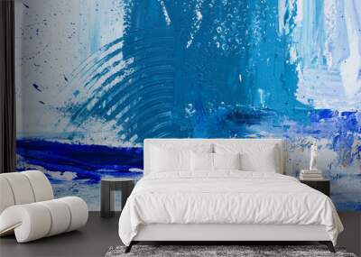 Malerei blau abstrakt Wall mural