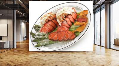 Grilled Lobster Tail Plate Wall mural