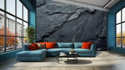 Dark Slate Texture. Wall mural