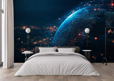 Global Network. Wall mural