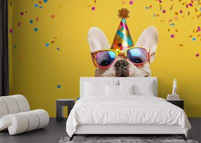 Party Dog. Wall mural