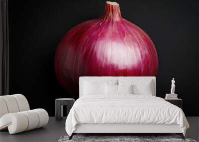 Red Onion on Black. Wall mural