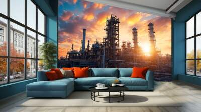 Refinery Sunset. Wall mural