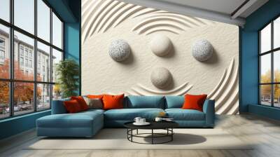 Zen Garden Stones. Wall mural