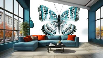 Color butterflies , isolated on white background Wall mural