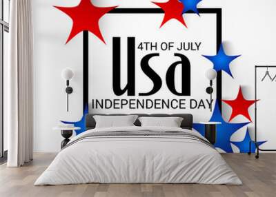 4th of July Usa Independence Day. Wall mural