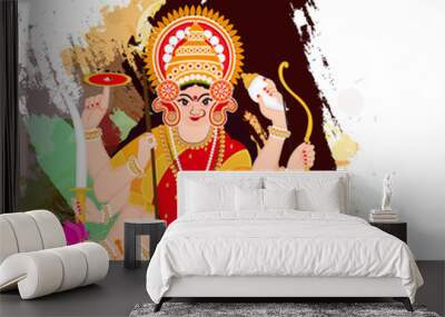 Happy Navratri Celebration. Wall mural