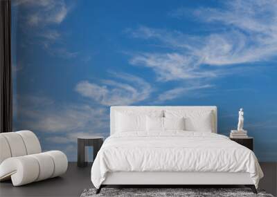 Beautiful clouds against a blue sky Wall mural